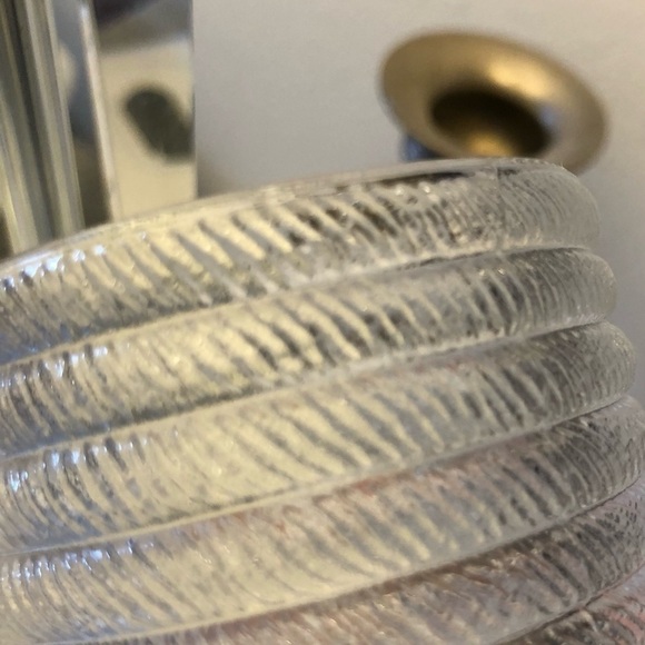 L. E. Smith Glass Beehive Honey Pot footed clear glass with Lid & wooden dipper - Picture 6 of 6